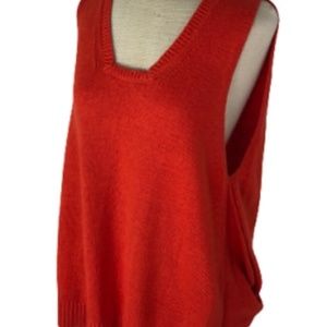 Cabi Asymmetrical Drapery Sweater Tank Top Medium